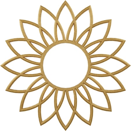 Ekena Millwork Daisy Architectural Grade PVC Pierced Ceiling Medallion, Gold, 16"OD x 5 5/8"ID x 1/2"P CMPP16DASGO